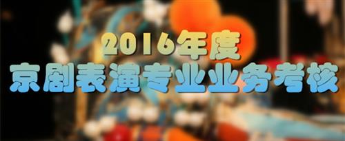 欧美黑人巨吊猛烈抽查国家京剧院2016年度京剧表演专业业务考...